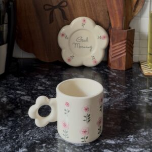 Blooming Morning - Mug and saucer set.